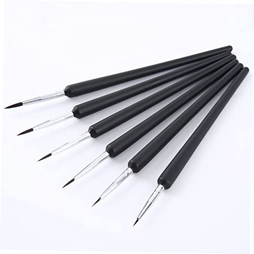 TEHAUX 18pcs Fine Detail Paint Brush for Acrylic Watercolor and Oil Painting Hair Miniature Painting Pens Comfortable Grip for Artists