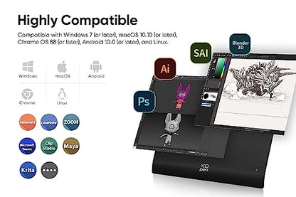 XPPen Wireless Drawing Tablet Deco Pro LW 2nd, 11 Inch Bluetooth Computer Graphics Tablet with X3 Pro Stylus & Mini Key-dial, Digital Drawing Pad for Animation, Digital Art, Video Editing - size: 11 Inch