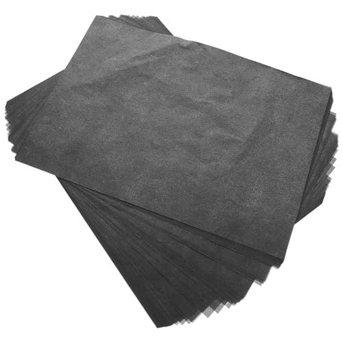 Cabilock 50 Sheets A4 Graphite Transfer Paper Carbon Tracing Sheet Black Single-Sided for Artists Crafters Canvas Drawing and Clothing Pattern Tracing