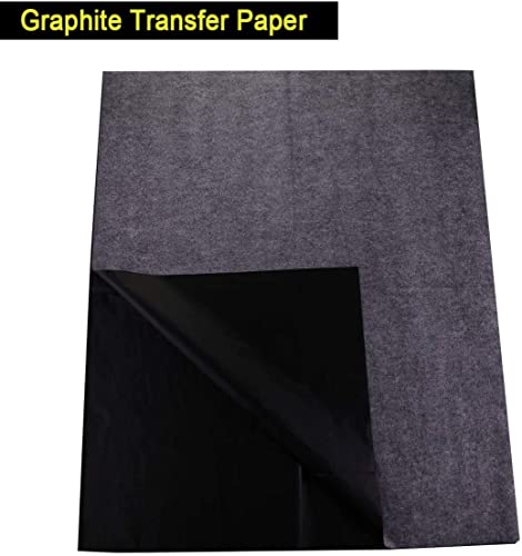 Swanaryo Large Graphite Transfer Paper - 20 x 47 Inch, 6 Sheets | Black Carbon Paper for Tracing on Wood, Paper, Canvas, and Other Art Craft Surfaces - size: 20 x 47 Inch