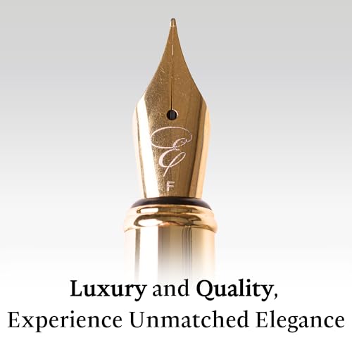 Ellington Pens Luxury Wood Fountain Pen Set – Medium Nib - Includes 6 Ink Cartridges, Wooden Pen Gift Box, Ink Converter - Wood Pen For Writing, Calligraphy, Journaling, Drawing (Maple Harmony) - color: Maple Harmony, style: Medium