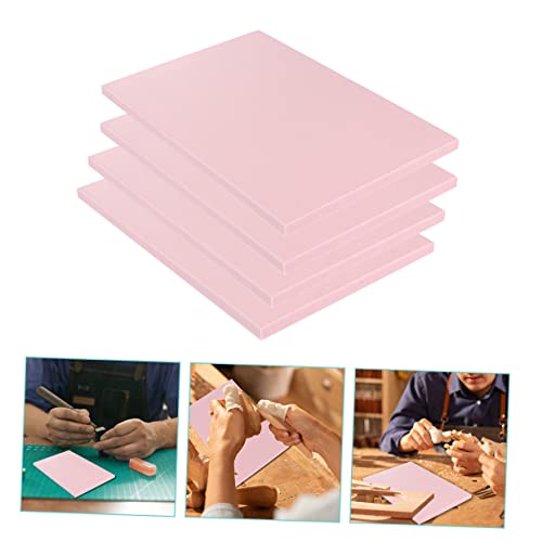 Angoily 4pcs DIY Carving Rubber Blocks for Hand-Made Crafts Soft Rubber Material for Engraving and Stamp Making for Art Projects