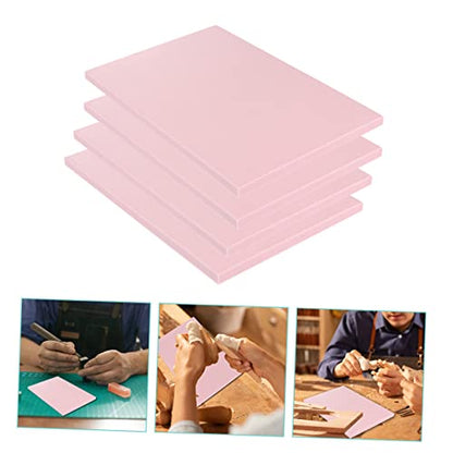 Angoily 4pcs DIY Carving Rubber Blocks for Hand-Made Crafts Soft Rubber Material for Engraving and Stamp Making for Art Projects