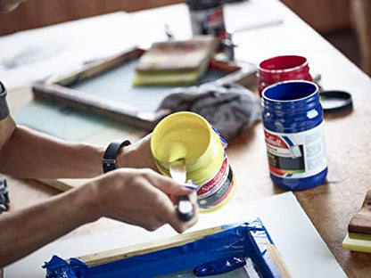 Speedball 046022 Fabric Screen Printing Ink, 128 fl. oz., Blue - color: Blue, size: 128 fl oz