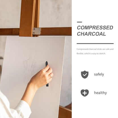 TEHAUX 6Pcs Sketch carbon square bars vine suits art charcoal sticks dark charcoal sticks Compressed Sticks Charcoal Rods compression suite pencil graffiti stick set