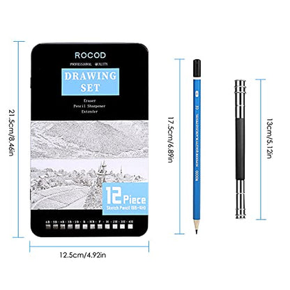 Profession Sketch Pencils 6B to 4H for Kids and Adults Drawing, Art Graphite Pencil for Artists Beginner Sketching - size: 16 Piece Set