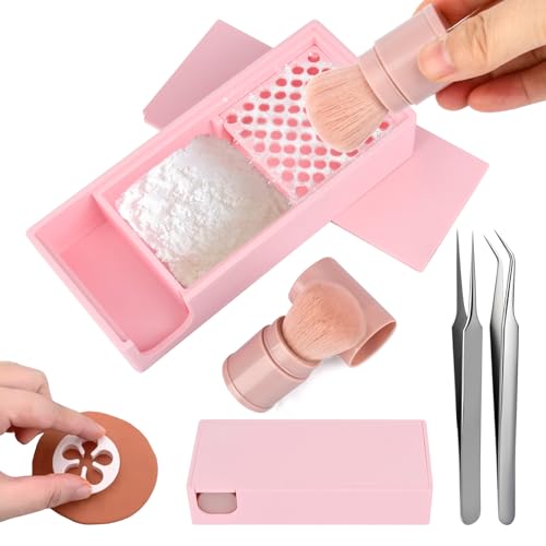 Cornstarch Tapper Box for Polymer Clay – Powder Container with Tapper, Essential Polymer Clay Tool for Earring Making & Craft Projects