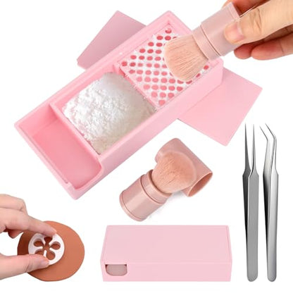 Cornstarch Tapper Box for Polymer Clay – Powder Container with Tapper, Essential Polymer Clay Tool for Earring Making & Craft Projects