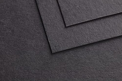 Clairefontaine - Ref 975169C - Paint'ON Multi-Technique Black Paper Pad (20 Sheets) - A4 Size, 250gsm Heavyweight Paper, Slight Rough Grain, Acid Free, pH Neutral - color: Black, size: A4