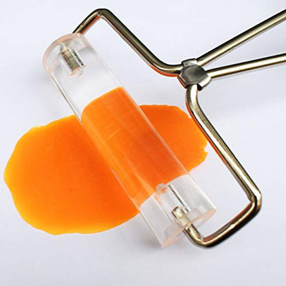 Acrylic Roller, Ideal for Anti Skid Tape Construction Tools, Clay Rolling Pin and Stamping Tools (4-Inch, Clear) - size: 4-Inch
