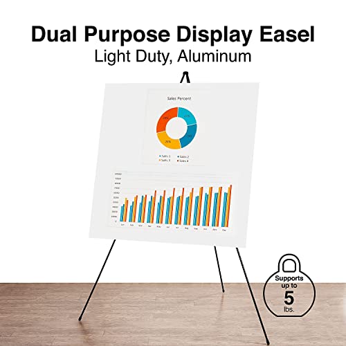 Staples Display Easel, 58-inch, Black Metal, 2/Pack - style: 2 Pack
