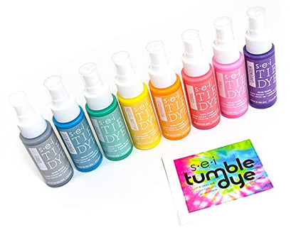 SEI 8 Pack Playful Pastel Tie Dye Spray Kit, Tye Dye Kits for Large Groups, Pre-Mixed Water Based Fabric Dye, Spray Bottle Included, Spray Paint for Clothes - color: Playful Pastel 8 Pack