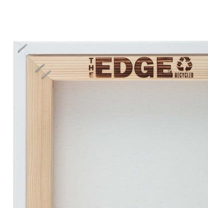 The Edge Eco-Friendly Recycled Cotton Stretched Canvas for Painting - 18x24 Box of 3 - Medium-Textured, Triple Acrylic Primed All Media Painting Canvas, 320gsm, 1-1/2 in. Deep Pine Stretchers - size: 18"x24"