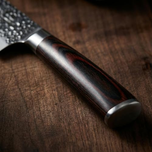 imarku Nakiri Knife, Razor Sharp 7 Inch Multipurpose Vegetable Japanese Chef Knife, High Carbon Stainless Steel Meat Cleaver, Gyutou Knife with Ergonomic Handle, Birthday Gift - color: Black with Espresso Brown