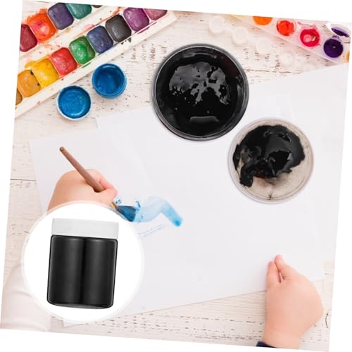 VILLCASE Water-Based Printing Ink 300ml Bottle Black Thick Pigment for Art and Craft Supplies Watercolor Painting Pigment for Handprint and Blow Plate Rubbing