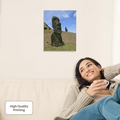 3dRose Rano Raku, Moai quarry, Easter Island, Chile - SA05 DPB0048 - Douglas Peebles Museum Grade Canvas Wrap 11x14 - size: 11"L x 14"W