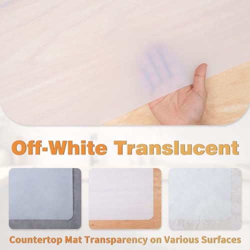 31.5" x 23.6" Extra Large Silicone Mat for Resin Casting, Epoxy and Crafts, Nonstick Silicone Sheet for Jewelry Casting Molds, Clear Countertop Protector Mat Heat Resistant Placemats by Foepoge - color: Translucent
