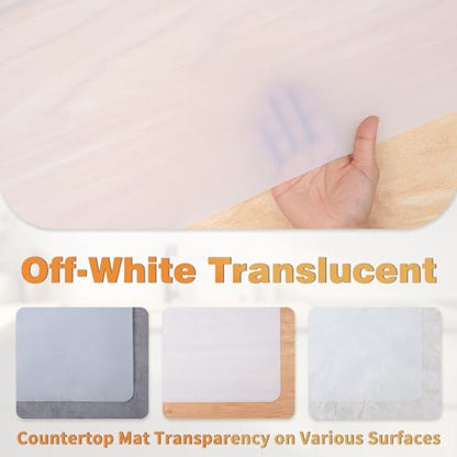 31.5" x 23.6" Extra Large Silicone Mat for Resin Casting, Epoxy and Crafts, Nonstick Silicone Sheet for Jewelry Casting Molds, Clear Countertop Protector Mat Heat Resistant Placemats by Foepoge - color: Translucent