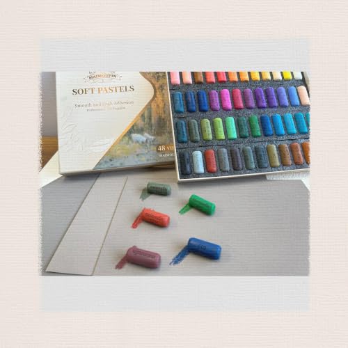 Soft Pastels for Artists Highly Pigmented Sticks 48 Vibrant Colors Professional Grade Art Supplies Smooth Blendable Pastels Set for Drawing,Painting Artists,Beginner