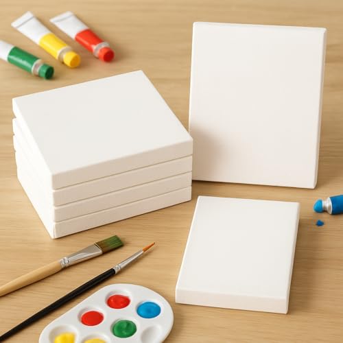 LWR CRAFTS Mini Stretched Canvas 2" X 3" Pack of 12 - size: 2"x3"x12