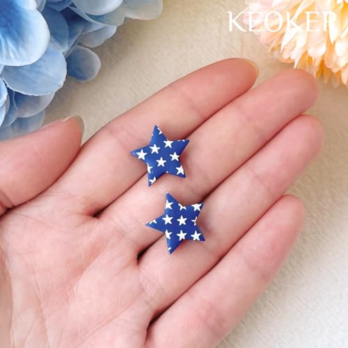 Keoker Stars Clay Cutters - 7 Pcs Fourth of July Polymer Clay Cutters, Independence Day Clay Earring Cutters, 4th of July Clay Cutters, Stars Polymer Clay Cutters (Stars) - color: Stars