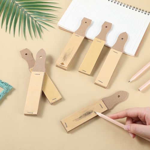 6 PCS Sandpaper Sharpener for Pencil Pointers, Sketch Sandpaper Sharpener for Artists, Blending Stumps Sandpapers for Drawing, Art Sketch Drawing Tool