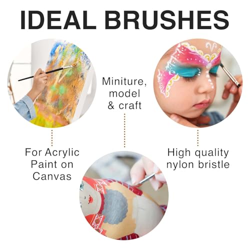 Professional Artist Paint Brush Set of 12, Acrylic Paint Brush Set, for Beginners and Professionals, Great for Water, Oil or Acrylic Painting