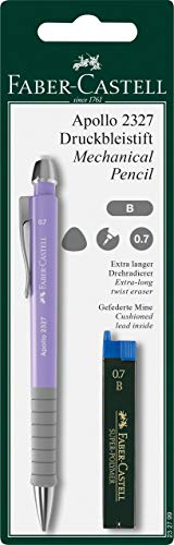 Faber-Castell Apollo 0.7mm Mechanical Pencil + B Leads - Assorted Colours