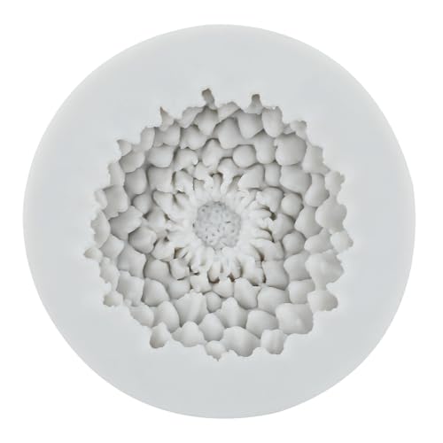Flower Polymer Clay Mold Chrysanthemum Clay Molds Chrysanthemum Flower Silicone Mold for DIY Crafts Air Dry Plaster Jewelry Making Epoxy Resin Casting - color: Style D