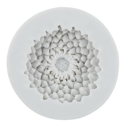 Flower Polymer Clay Mold Chrysanthemum Clay Molds Chrysanthemum Flower Silicone Mold for DIY Crafts Air Dry Plaster Jewelry Making Epoxy Resin Casting - color: Style D