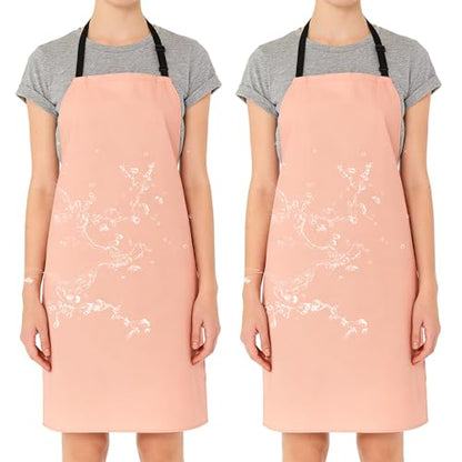 Heavy Duty Waterproof Apron - for Unisex Adult, Ultra Lightweight, Chemical Resistant Industrial Work Apron - color: Pink-2pack
