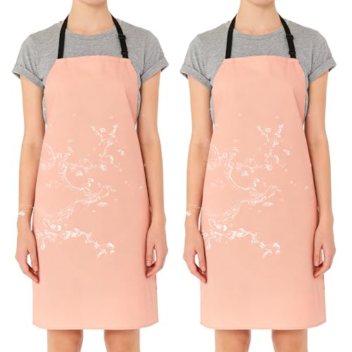 Heavy Duty Waterproof Apron - for Unisex Adult, Ultra Lightweight, Chemical Resistant Industrial Work Apron - color: Pink-2pack