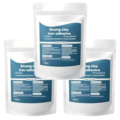 High-Strength Multi-Purpose Repair Clay, Strong Clay Iron Adhesive, Repair Putty Plastic Metal Wood Ceramic Tile and Glass, for Bonding, Repairing, Filling Cracks Holes (3Pcs) - color: 3Pcs