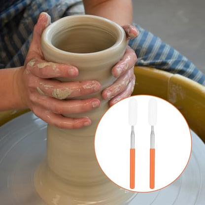 2pcs Telescoping Sponge Stick for Pottery, Retractable Ceramic Sponge Stick Extend up to 28.35in for Cleanup Excess Water from Tall or Narrow Pottery (Small)
