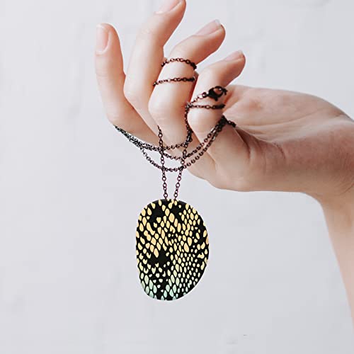 OLYCRAFT 4x5Inch Snakeskin Silk Screen Stencil for Polymer Clay Snake Print Animal Print Mesh Transfer for Polymer Clay Earrings Jewelry Making - color: Snakeskin Pattern