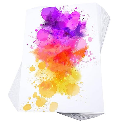 Spiareal 100 Sheets 11 x 15 Inch Watercolor Paper Bulk 140 Lb/300 GSM White Construction Paper Cold Press Blank Cotton Art Paint White Color Pad Artists Drawing Christmas Cards - size: 11 x 15 Inch