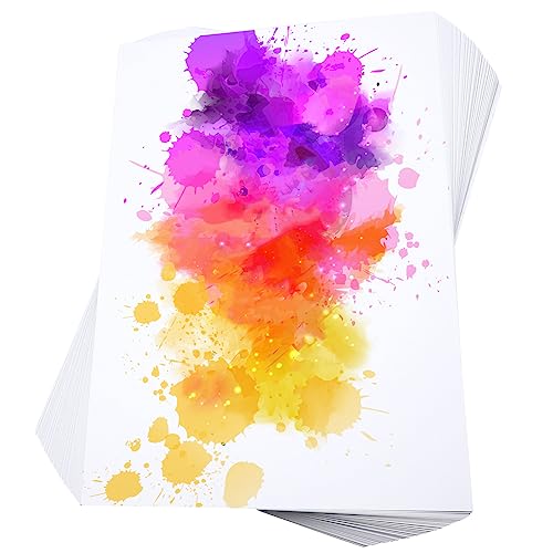 Spiareal 100 Sheets 11 x 15 Inch Watercolor Paper Bulk 140 Lb/300 GSM White Construction Paper Cold Press Blank Cotton Art Paint White Color Pad Artists Drawing Christmas Cards - size: 11 x 15 Inch