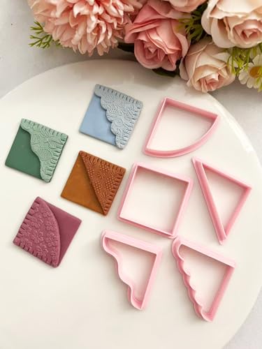 Bookmark Polymer Clay Cutters and Molds Set(5Pcs), Reusable PLA Clay Tools for DIY Jewelry Making, Assorted Shapes for Earrings, Pendants & Crafts