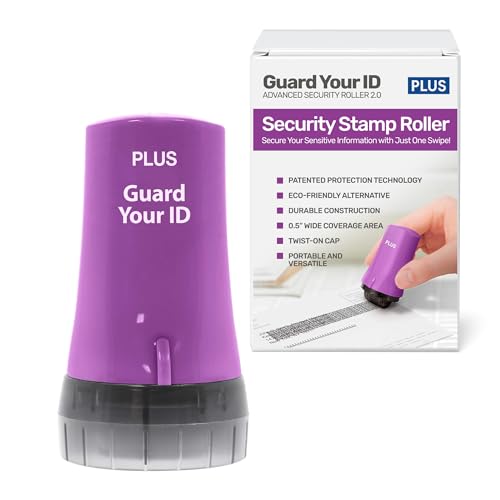 Guard Your ID Advanced Security Roller 2.0 for Identity Theft Prevention Stamping Purple - color: Purple, size: Regular