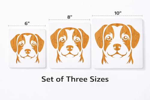 Puppy Stencil – Dog Puppy Art Stencil for Painting, Crafting and DIY Projects (3 Pcs Set) - style: Puppy