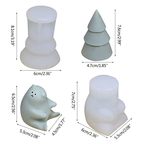 Plaster Casting Resin Mold Christmas Tree Bear Making Chocolate Fudge Great Craft Lover Silicone