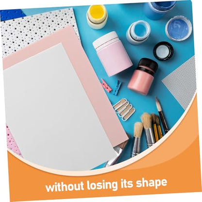 Uonlytech 4pcs Rubber Carving Blocks White Linoleum Printmaking Tools for Stamp Making for Beginners Craft Projects Smooth Carving for Detailed Designs
