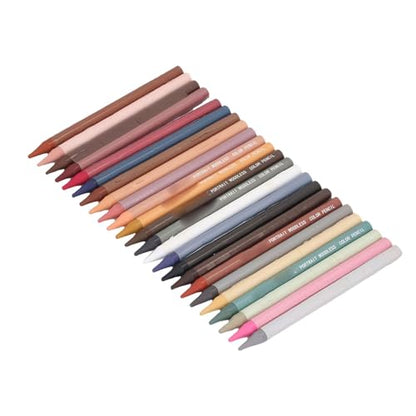 HEEPDD 24 Color Pencils Set, Vibrant Oil Based Pigment Drawing Pencils Smooth Layering Blending Art Tool with Portable Woodless Design, for Sketching Coloring School Projects