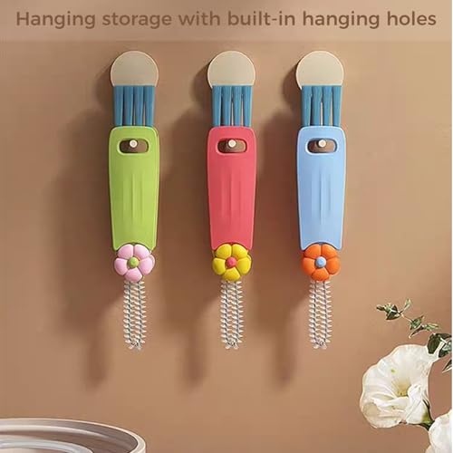 3 in 1 Cup Lid Gap Cleaning Brush Set, Multifunctional Bottle Cleaner Brush, Cleaner Brush Set for Tight Spaces, Bottle Gaps, Straws, Tumblers, Travel Mug Caps(3 PCS)