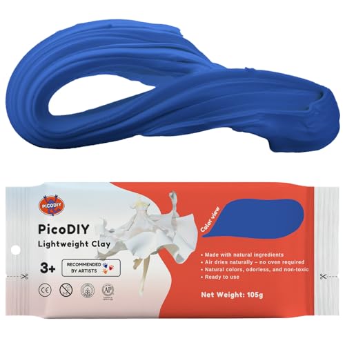 Lightweight Clay - Air Dry Clay, Ultra Light & Soft, Safe & Non-Toxic, Moldable & Flexible, DIY Modeling Clay for Anime Figures, Sculpting, Molding, Creative Art Crafts - color: Blue