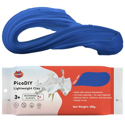 Lightweight Clay - Air Dry Clay, Ultra Light & Soft, Safe & Non-Toxic, Moldable & Flexible, DIY Modeling Clay for Anime Figures, Sculpting, Molding, Creative Art Crafts - color: Blue