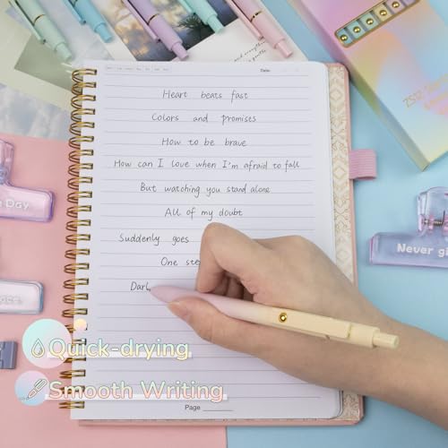 YOXMJDB Gel Pens, 12 Pcs 0.5mm Fine Point Smooth Writing Pens Japanese Cute Pens, High-End Series Black Ink Pens for Journaling Note Taking, School Office Supplies for Women Men (12 Pcs Ombre) - color: 12 Pcs Ombre
