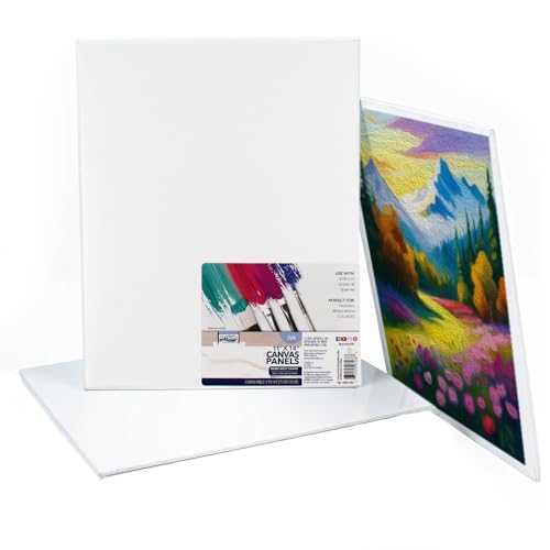 ArtSkills Canvas Boards for Painting, Canvas Painting Supplies for Artists, 11x 14 Primed Blank Canvas Panel Pack, 2-Pack - size: 11x14