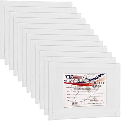 U.S. Art Supply 4 X 5 Inch Art Canvas Board Panels 12 Pack - 8 Ounce Heavyweight Cotton Acid Free Canvases for Painting Acrylics and Watercolor (1 Case of 12 Single Canvas Painting Panels) - size: 4" x 5"