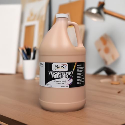 Sax Versatemp Premium Heavy-Bodied Tempera Paint, Peach, 1 Gallon